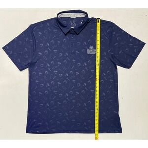 Swannies Golf Polo 2XL Mens‎ Navy Kingdom Partners Tournament Pattern